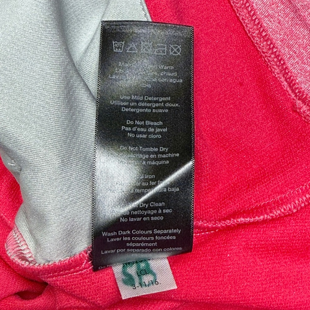 Merrell Women Pink Heathered Short Sleeve Swallowtail Hoodie Pullover Pockets Lg - Picture 13 of 15